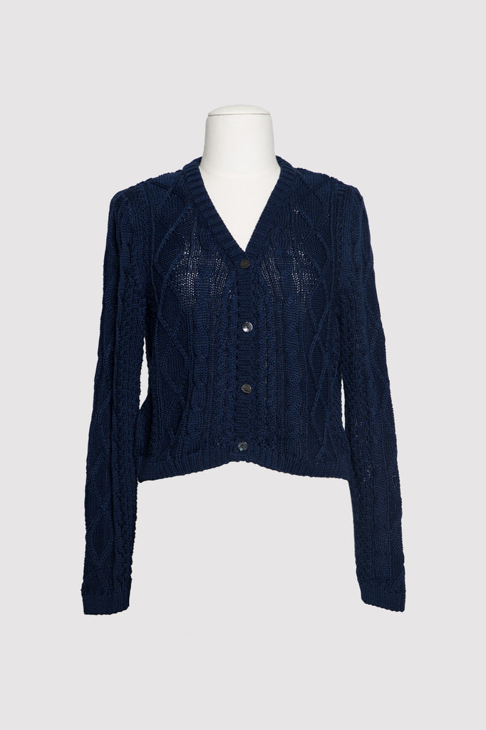 sara cable-knit cardigan