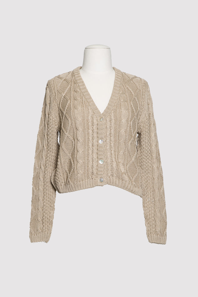 sara cable-knit cardigan